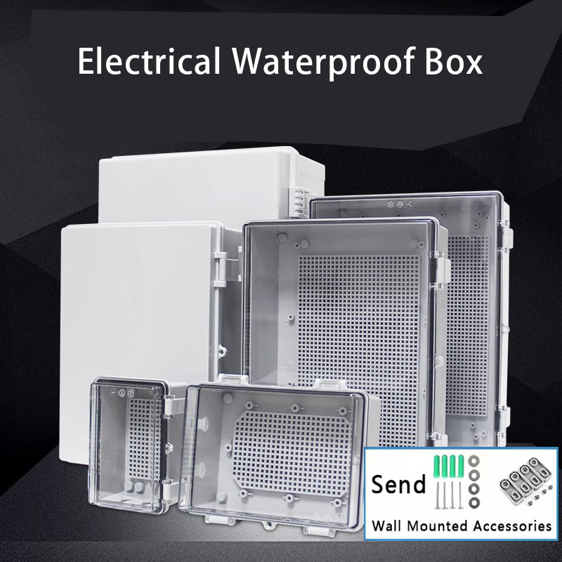 Outdoor Power Wash - IP66 wasserdichter Anschlusskasten, grau/transparentes elektrisches Gehäuse,