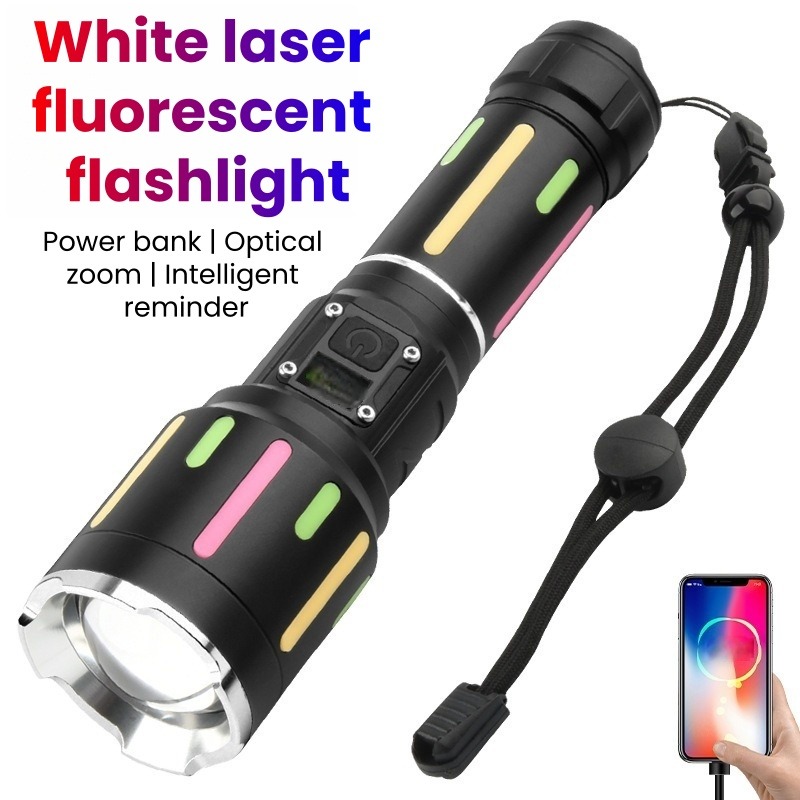 Outdoor Power For Camping - Hochleistungs-Weißlicht-Taschenlampe Wiederaufladbare Zoombare Reichweitenstarke Fackel für