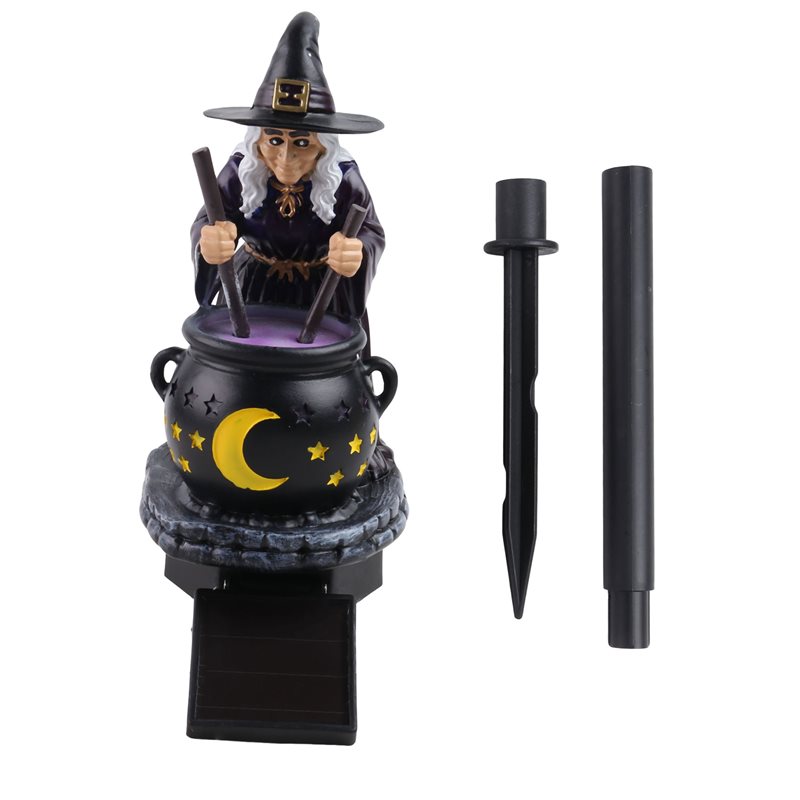 Outdoor Power Deals - 【Großartiges Angebot】Solarbetriebene Halloween-Gartenleuchte – Hexe &