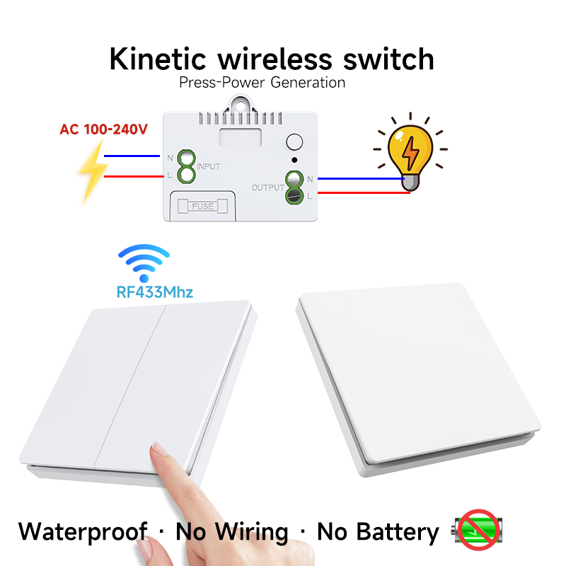 Outdoor Power House - RF433 Kinetischer Schalter Ohne Batterie Selbstbetrieben