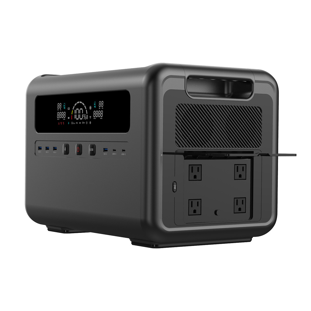 Outdoor Power For Camping - 2400W Solar-Stromgenerator, Tragbare Hochleistungs-Powerstation für Notfall-Backup