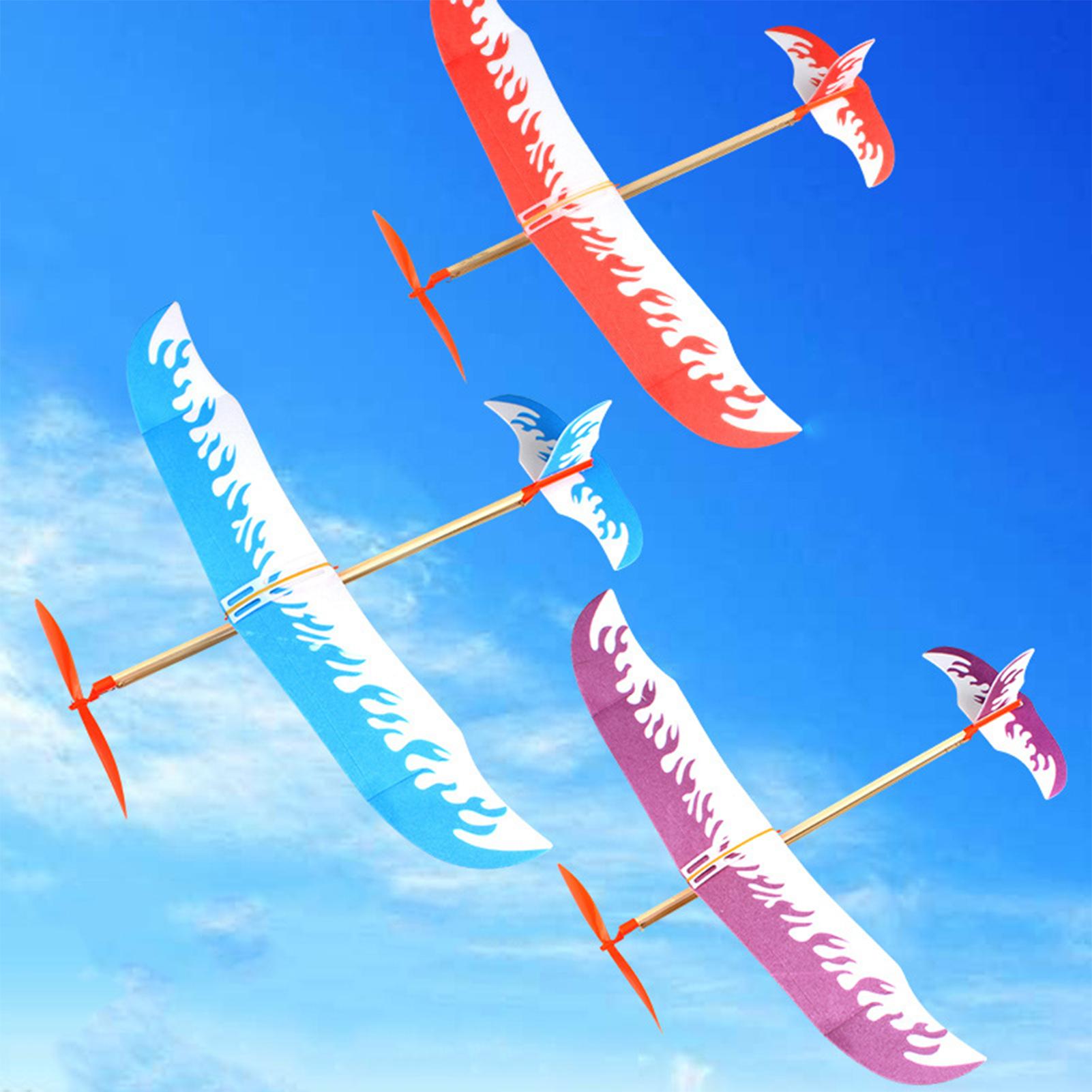Outdoor Powersports - Gummiband-Flugzeuge Angetriebenes Segelflugzeug-Set Flugspiele für Kinder