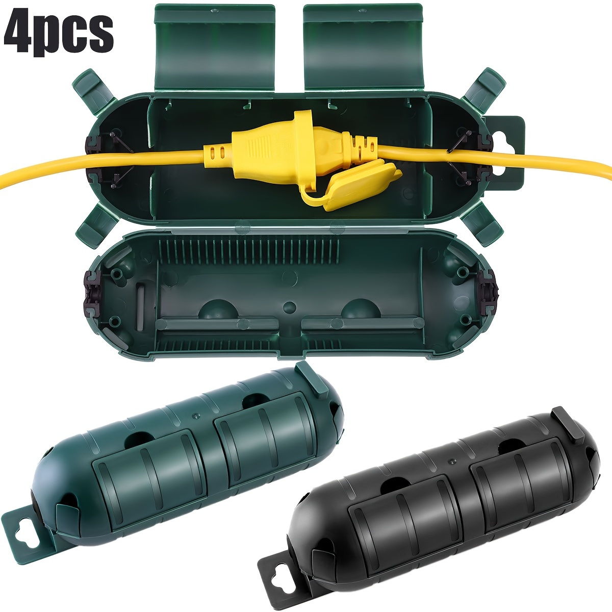 Outdoor Power Socket Cover - 4 Stück Outdoor-Verlängerungskabel-Sicherheitsabdeckungsdichtung, wetterfeste elektrische Anschlussdose