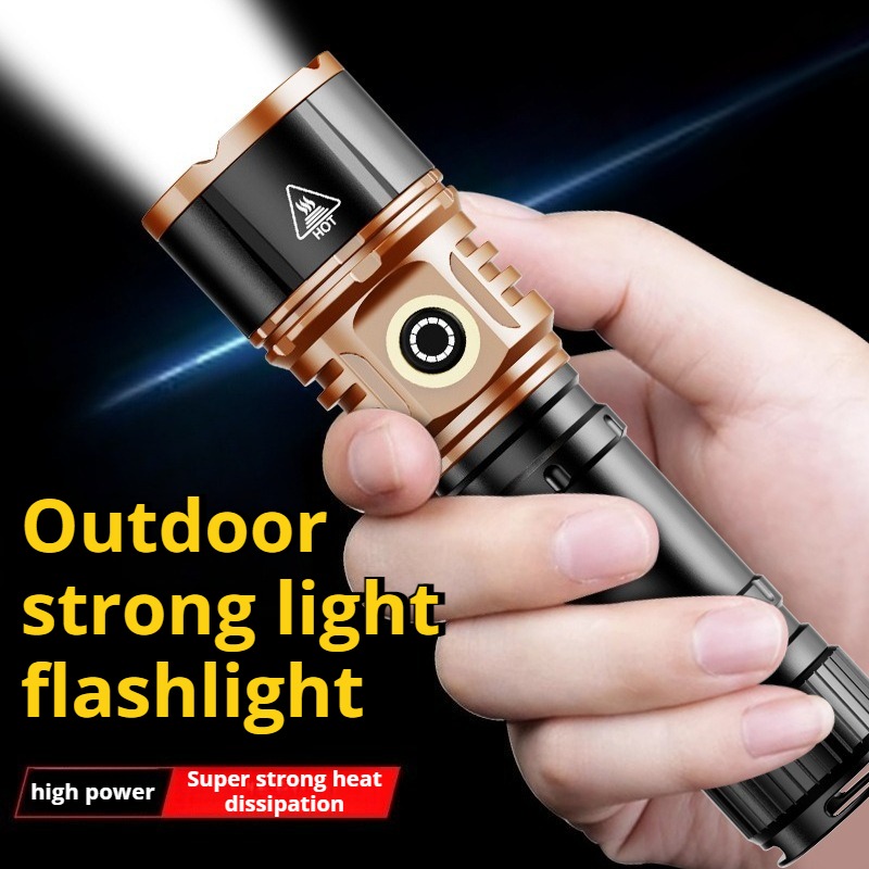 Outdoor Power For Camping - Starke LED-Taschenlampe mit Hoher Leistung, Typ-C-Ladung,