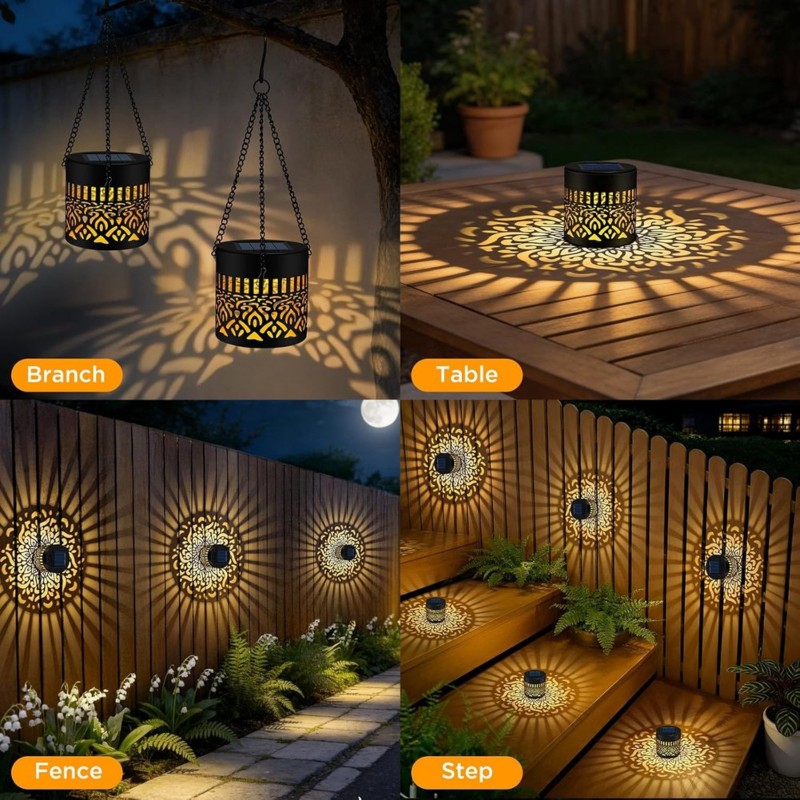 Outdoor Power Deals - 【Big Deal】Solar-Zaunleuchten für den Außenbereich, solarbetriebene