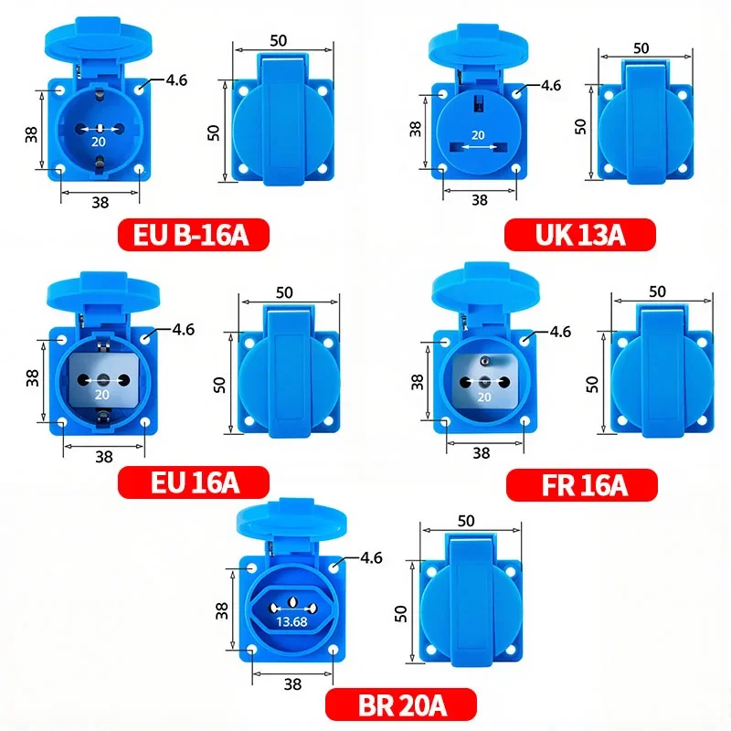 IP54 16A Wasserdichte Industri – Outdoor Power Wash Bewertung und Preis